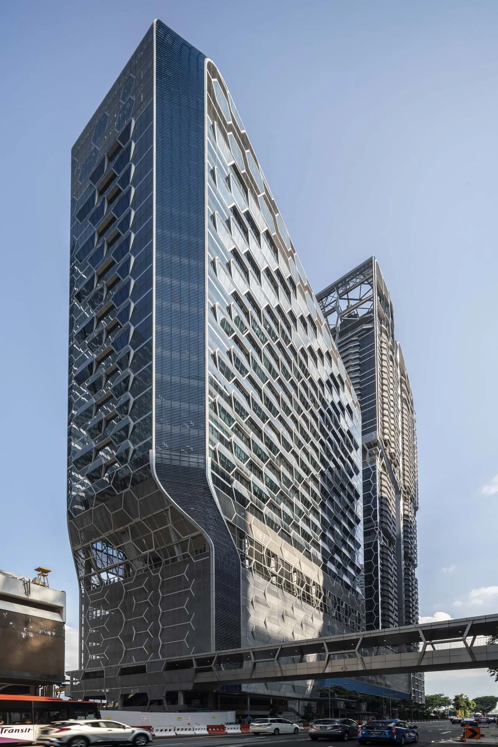 The office tower from the street