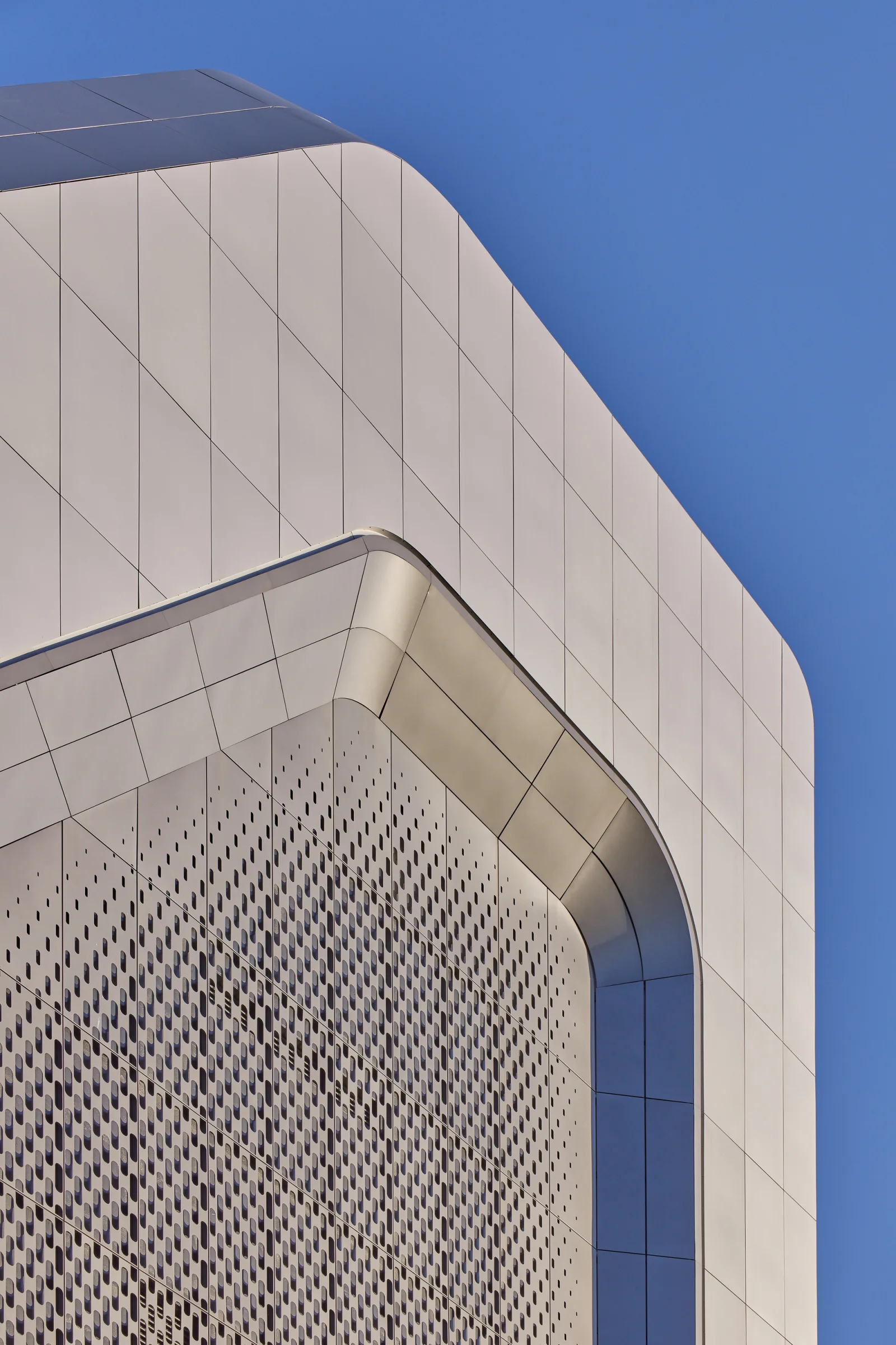 The perforated aluminium skin
